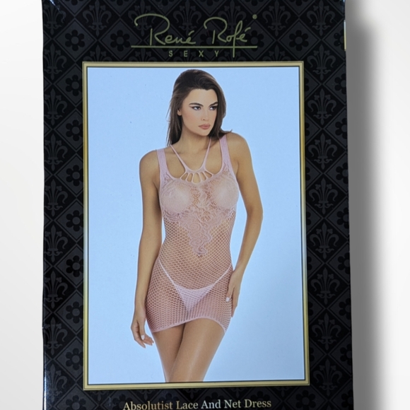 Millennial Pink Absolutist Lace and Net Dress in One Size (truly one size) - Picture 4 of 4